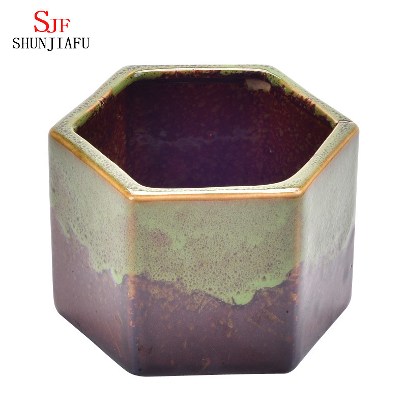 Cadeaux et d&eacute;coration Pot de fleurs en c&eacute;ramique Jardini&egrave;re en fa&iuml;ence