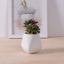 Articles d'ameublement de bureau mini pot de fleur blanc en céramique