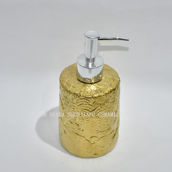 Ensemble d'accessoires de salle de bain en céramique de galvanoplastie, 4 pièces, gobelet, porte-savon et distributeur