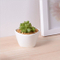 Mini pot blanc triangulaire en céramique de bureau créatif