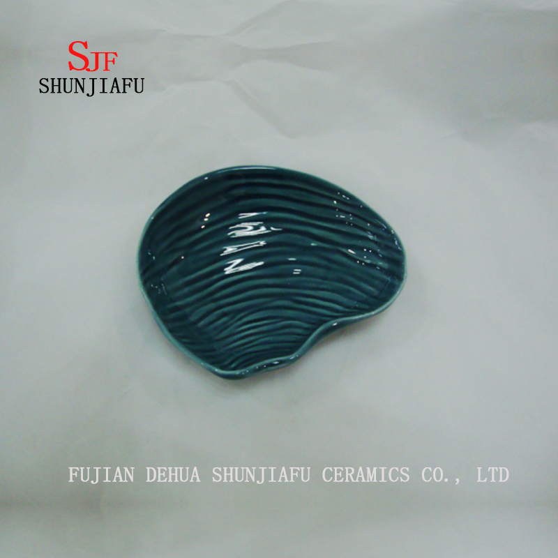 Plats &agrave; poisson en c&eacute;ramique Assiettes &agrave; d&icirc;ner polyvalentes - S&eacute;rie Ocean