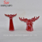 Tête d'antilope en céramique pour la décoration de la maison finition émaillée rouge