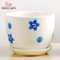 Pot de fleurs en céramique forme ronde lot de 3