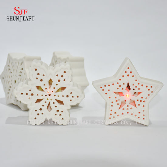 Bougeoir en céramique LED / cadeau de Noël / Halloween