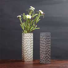 Vase à fleurs en céramique de décoration moderne de décoration de maison vitrée élégante de vente chaude