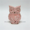 Photophore hibou en céramique rose
