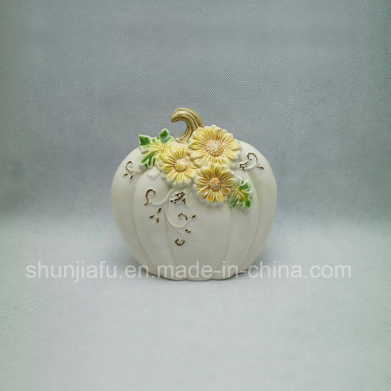 Forme de fruit en céramique avec des fleurs pour l'ameublement