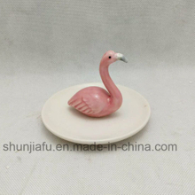Boîte à bijoux flamant rose en céramique