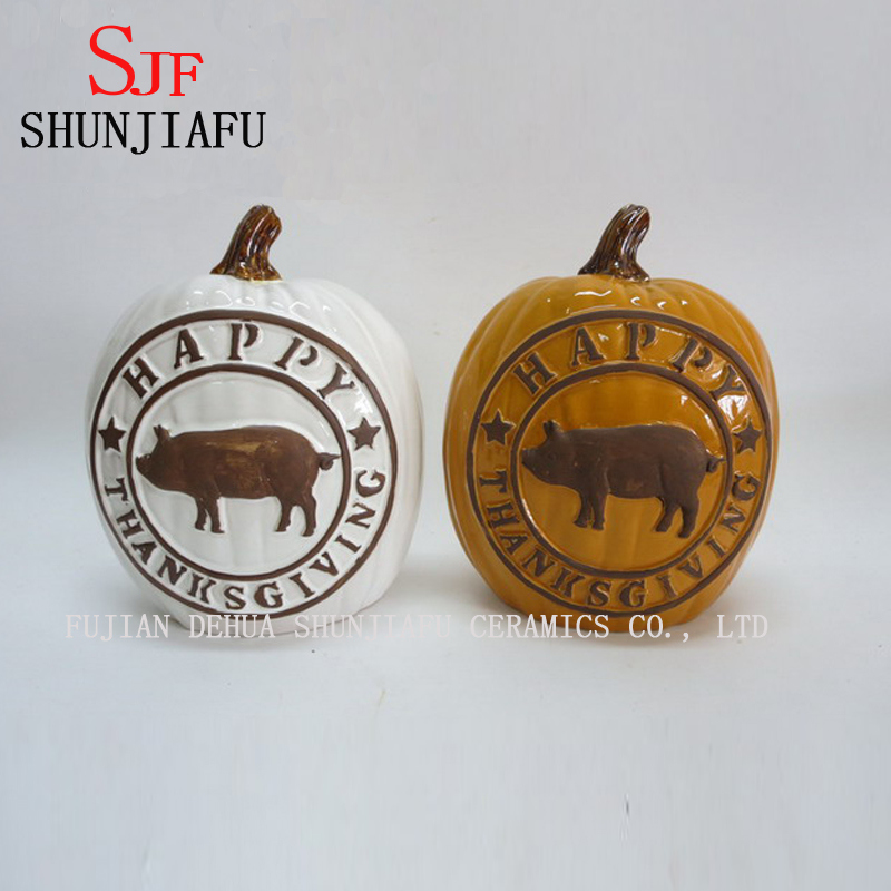 Meubles de citrouille en c&eacute;ramique pour Thanks Giving Day