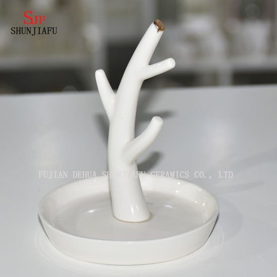 6 PCS / ensemble, supports de bijoux en céramique fine / organisateur de bijoux