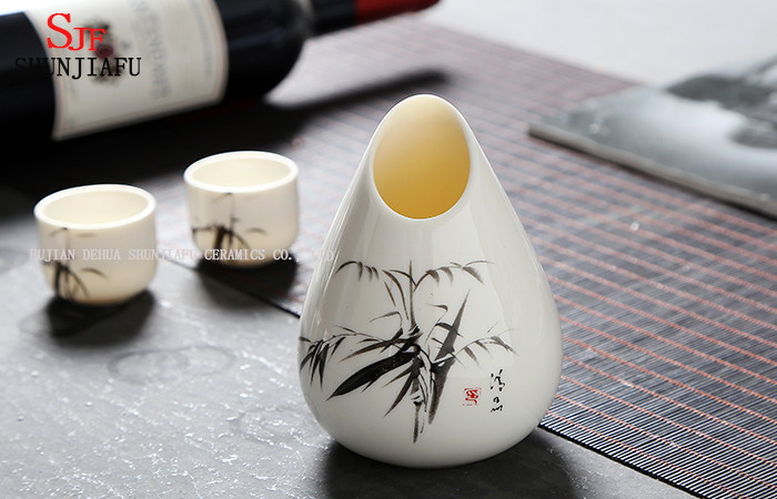 Bone Chine Coupe / vin en c&eacute;ramique; Coupe avec impression.