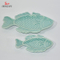 Assiettes de vaisselle en céramique de vinaigre de plat de poisson-série Ocean / B