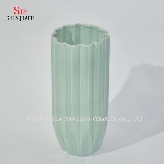 Ensemble de vase en céramique, différentes tailles, bleu, vert, lot de 2