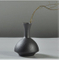 Vase noir en céramique de forme spéciale de personnalité de la mode moderne