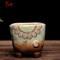 Pot de fleurs peint à la main en céramique poterie brute Zakka