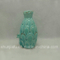 Vase à fleurs en céramique de paon vert