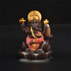 Gueues de style assis ganesha brûleur encens en céramique brûleur de brûleur 