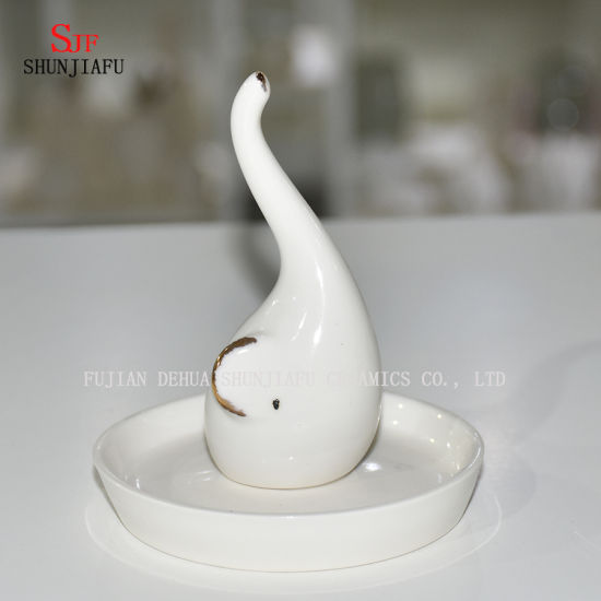 6 PCS / ensemble, supports de bijoux en céramique fine / organisateur de bijoux