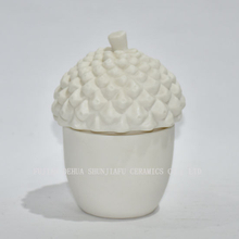 Pot en forme d'ananas en céramique blanche créative