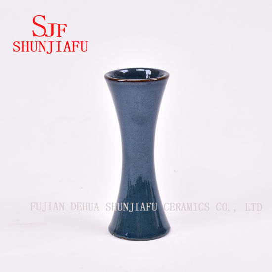 Mini bouteille de fleuret Vases texturés en céramique Vases en grès Bouteille de fleur en saphir