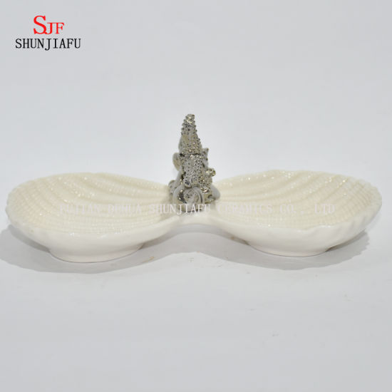 Poisson et forme d'étoile / double disque en céramique d'articles sanitaires