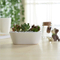 Table basse Type de bureau Pot de fleurs en céramique White Goose