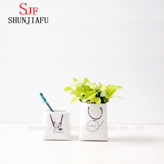 2017 nouveau design pot de fleurs, forme de cartable