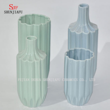Ensemble de vase en céramique, différentes tailles, bleu, vert, lot de 2