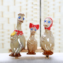 Figurines de canard émaillées en céramique de famille Originality