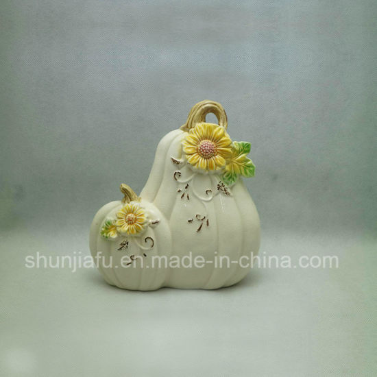 Forme de fruit en céramique avec des fleurs pour l'ameublement