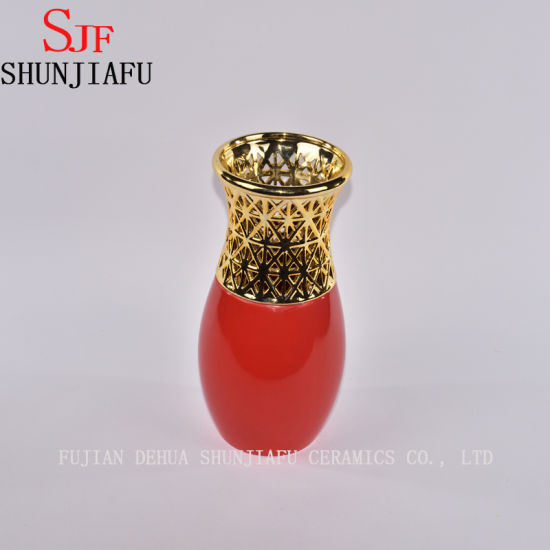 Petit vase à fleurs en céramique de style Morden pour la décoration intérieure (noir)