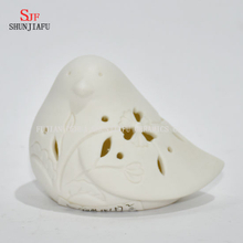 Lanterne de tempête de lumière de thé de conception en céramique de forme d'oiseau mignon - bougeoir / cadeau de Noël