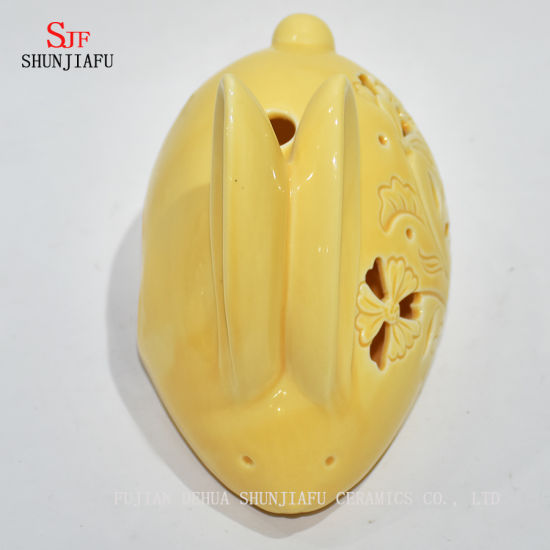 Little Yellow Rabbit Christmas Gifts & Decor Ensemble de bougeoirs en céramique