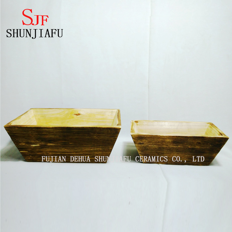 Jardini&egrave;re en bois &agrave; fleurs pour plantes