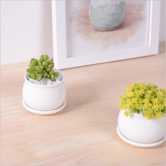 Pot de fleur blanc direct d'usine avec différentes tailles