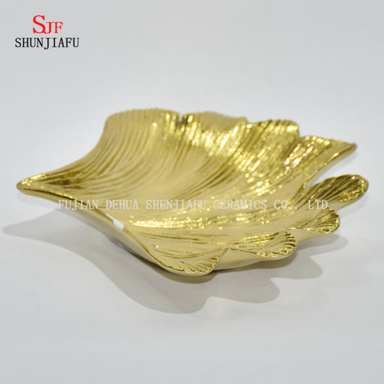 Forme unique, plat en céramique galvanisé / plats de serpent / plats de marchandises sèches