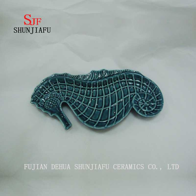 Plats &agrave; poisson en c&eacute;ramique Assiettes &agrave; d&icirc;ner polyvalentes - S&eacute;rie Ocean