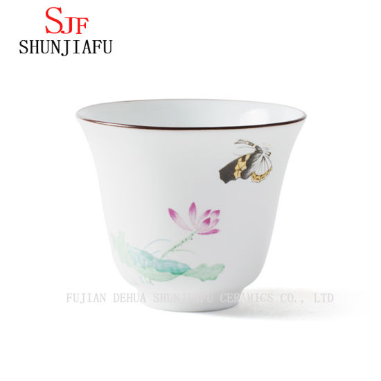 Tasse à thé en céramique de Kung Fu en céramique de couleur faite à la main de haute qualité