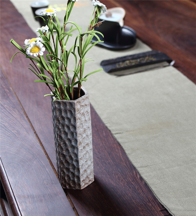 Vase à fleurs en céramique de décoration moderne de décoration de maison vitrée élégante de vente chaude