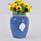 Vase en céramique cadeau idéal pour fête, mariage, maison, SPA (bleu)