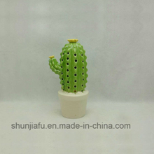 Ornements en forme de cactus en céramique LED