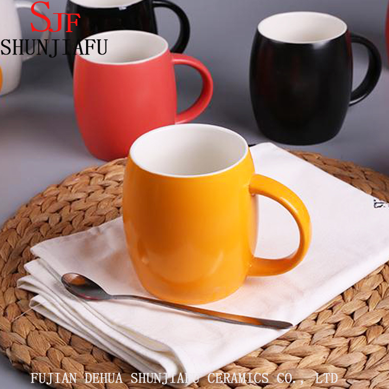 Tasses &agrave; caf&eacute; en c&eacute;ramique personnalis&eacute;es (ext&eacute;rieur color&eacute;)