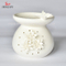 Aroma Lamp Chauffe-bougie chauffe-plat en céramique blanche
