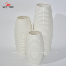 Bouteilles blanches en céramique multi-styles - Vase en céramique / lot de 3