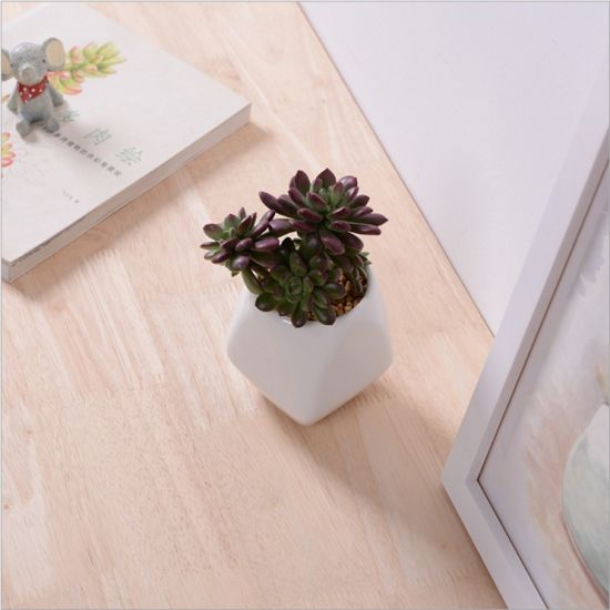 Articles d'ameublement de bureau mini pot de fleur blanc en céramique