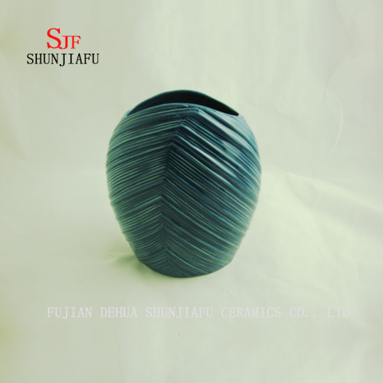 Ensemble de vases en céramique Blue Water Lines, 2 tailles / B