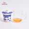Gobelet à café de crépine à thé en verre à double paroi de 400 ml, tasses à thé en verre avec couvercle