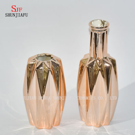 Vases à fleurs en céramique Origami Décoration de la maison en céramique Origami