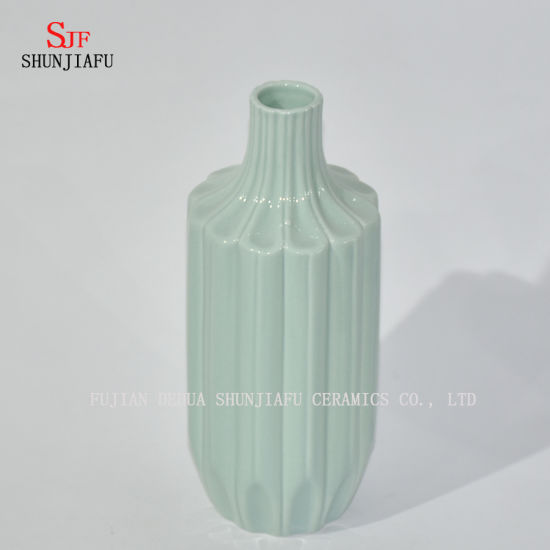 Ensemble de vase en céramique, différentes tailles, bleu, vert, lot de 2