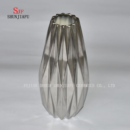 Décor à la maison de pot de vase de fleurs en origami créatif minimaliste